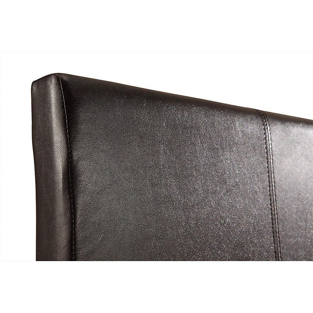 Buy Double PU Leather Bed Frame Brown discounted | Products On Sale Australia