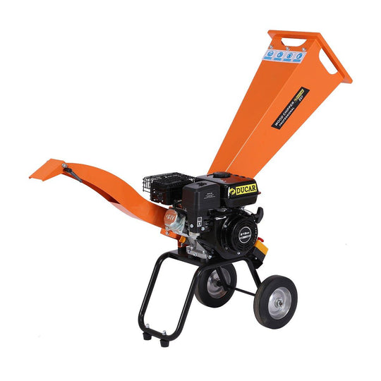 Buy Ducar 7hp Wood Chipper Shredder Mulcher Grinder Petrol Orange discounted | Products On Sale Australia