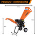 Buy Ducar 7hp Wood Chipper Shredder Mulcher Grinder Petrol Orange discounted | Products On Sale Australia