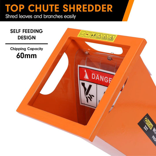 Buy Ducar 7hp Wood Chipper Shredder Mulcher Grinder Petrol Orange discounted | Products On Sale Australia