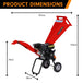 Buy Ducar 7hp Wood Chipper Shredder Mulcher Grinder Petrol Red discounted | Products On Sale Australia