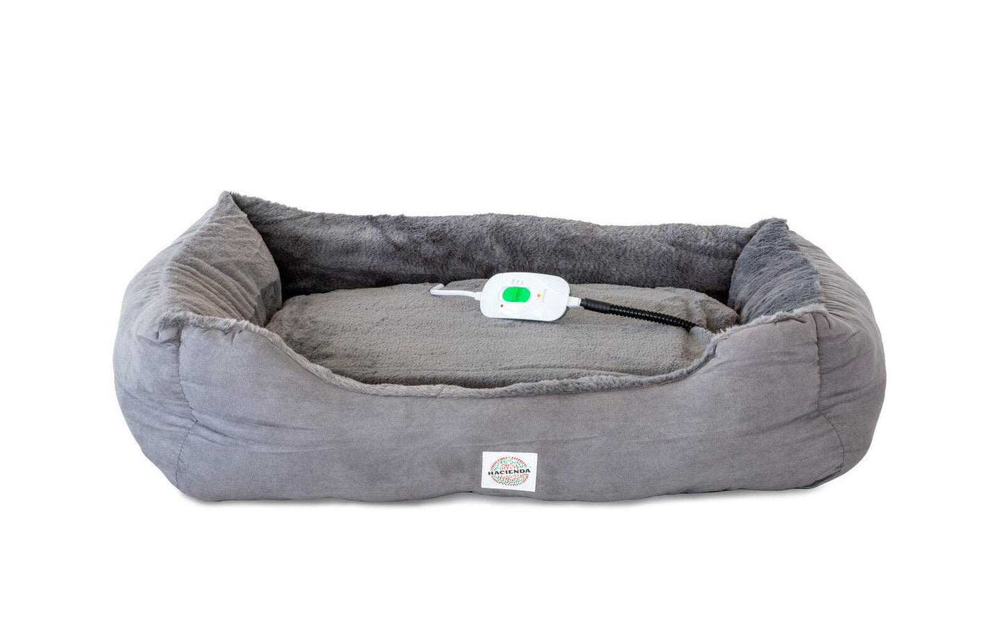 Buy Easy to Clean Electric Heated Rabbit Faux Fur Covering Pet Bed - Medium discounted | Products On Sale Australia