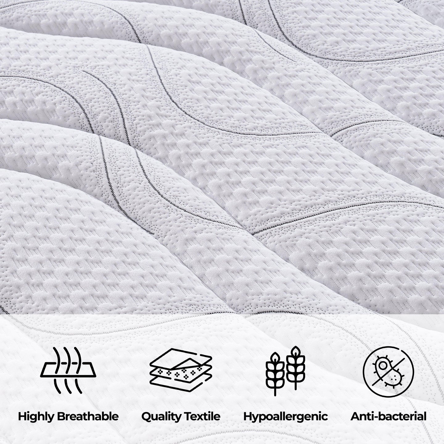 Buy EasyDreamer Orthopaedic Euro Top Pocket Spring Single Mattress discounted | Products On Sale Australia