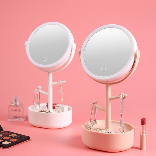 Buy Ecoco Smart LED Light Cosmetic Makeup Mirror USB Touch Screen Home Desk Vanity 360° White discounted | Products On Sale Australia