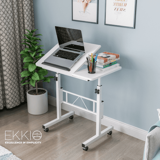 Buy EKKIO Mobile Desk Half Tilt White discounted | Products On Sale Australia