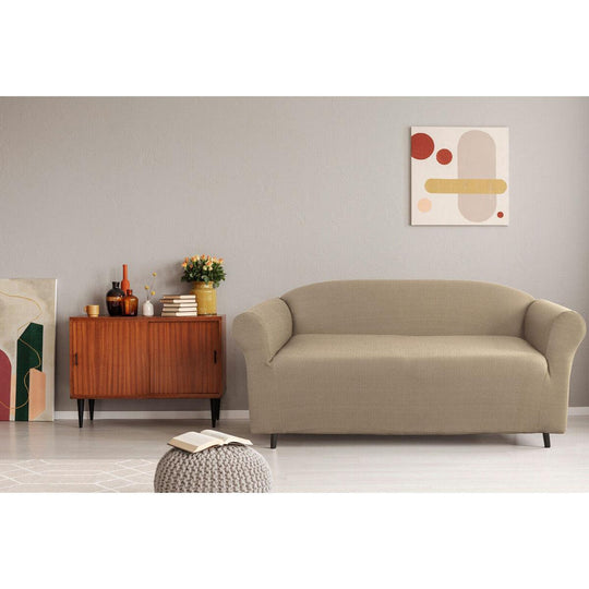 Buy Elan Cambridge Extra-stretch Couch Cover Linen Two Seater Linen discounted | Products On Sale Australia