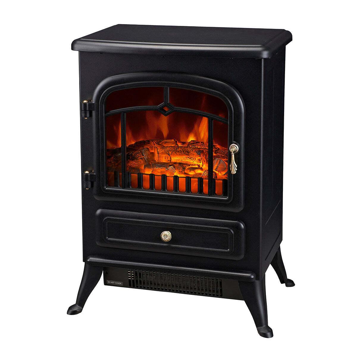 Buy Electric Fireplace Heater w/ Real Flame Effect & 2 Heat Settings discounted | Products On Sale Australia