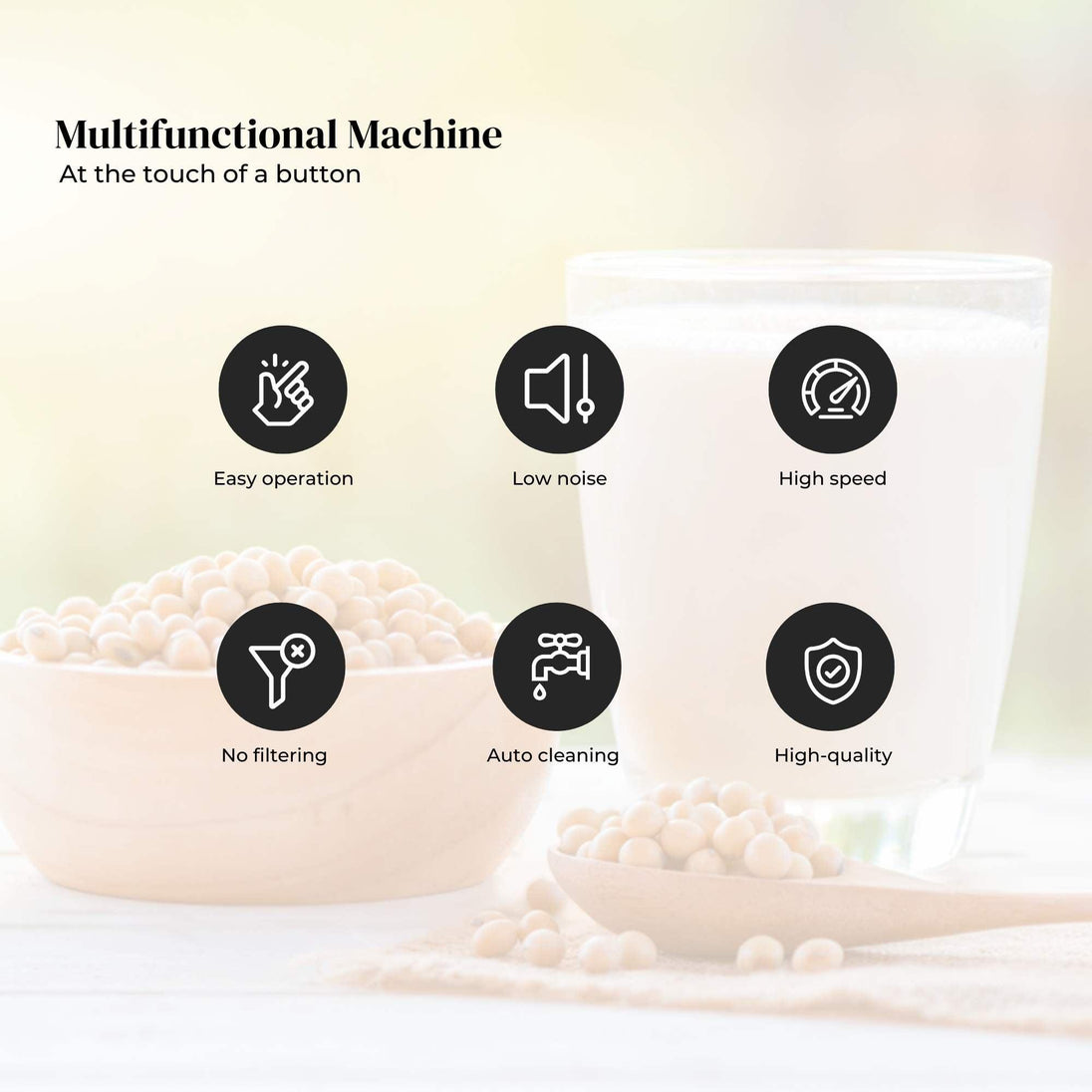 Buy Electric Soy Bean Milk Maker Machine - Automatic Soya Almond Nut Blender discounted | Products On Sale Australia