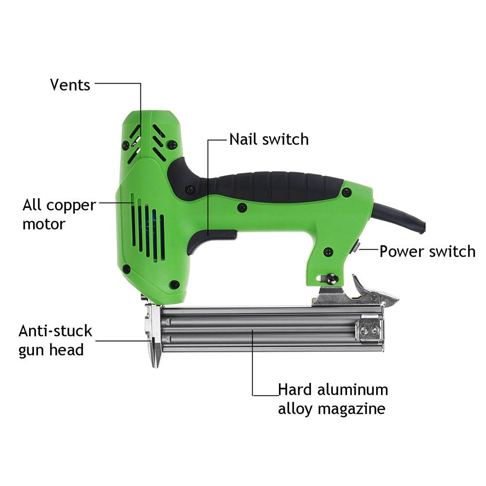 Buy Electric Staple Gun Straight Nail Nailer Framing Heavy Duty Woodworking Stapler discounted | Products On Sale Australia