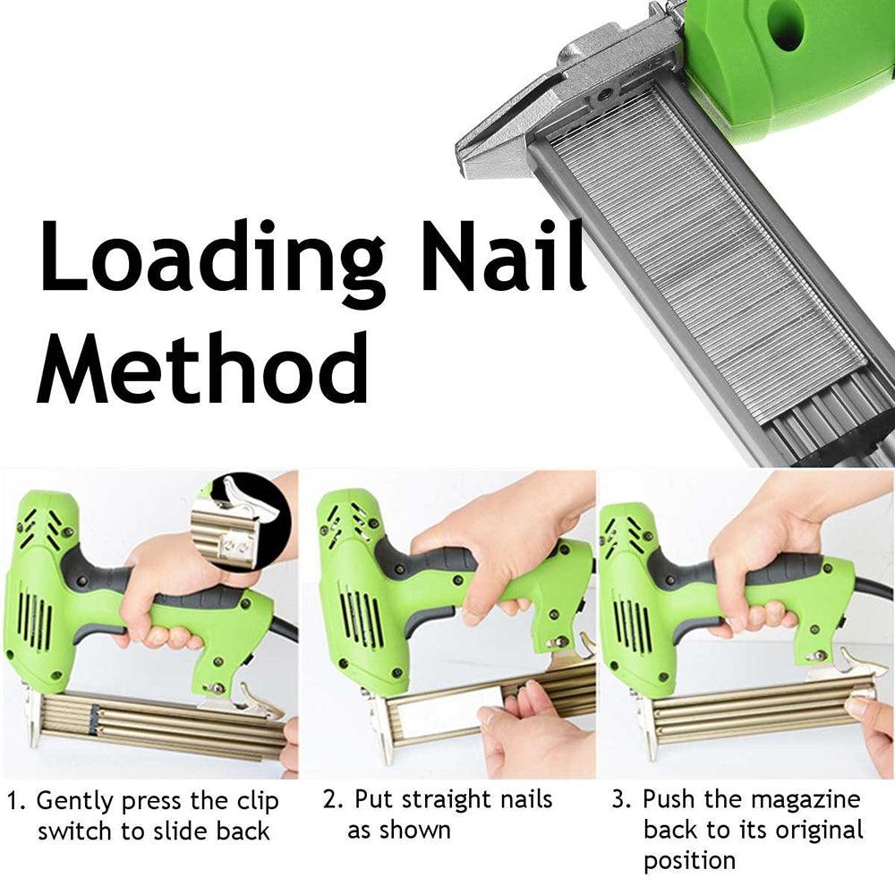 Buy Electric Staple Gun Straight Nail Nailer Framing Heavy Duty Woodworking Stapler discounted | Products On Sale Australia