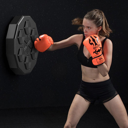 Buy Electronic Music Boxing Wall Target Training Smart Wall Mounted Combat AU with Adult Gloves discounted | Products On Sale Australia