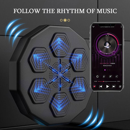 Buy Electronic Music Boxing Wall Target Training Smart Wall Mounted Combat AU with Adult Gloves discounted | Products On Sale Australia