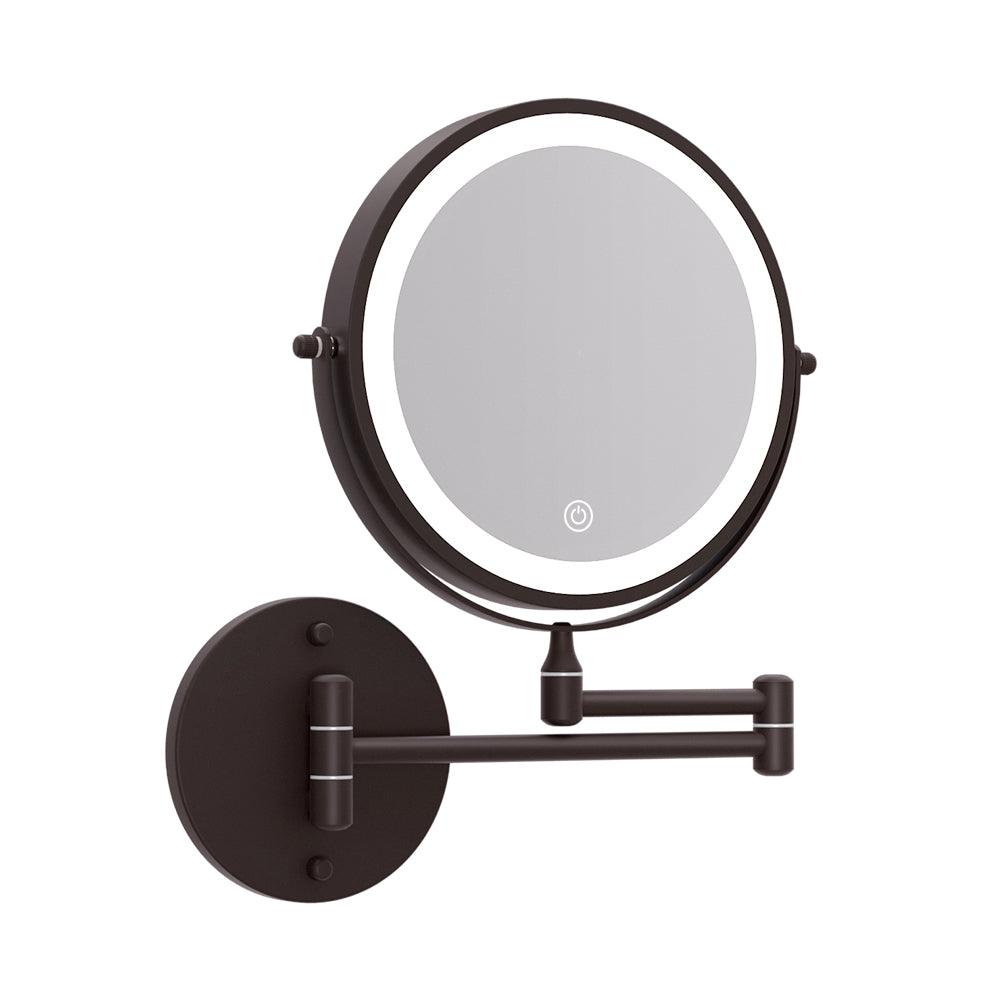 Buy Embellir Extendable Makeup Mirror 10X Magnifying Double-Sided Bathroom Brown discounted | Products On Sale Australia