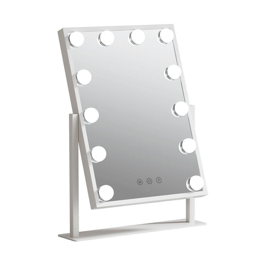 Buy Embellir Makeup Mirror 30x41cm Hollywood Vanity with LED Light Rotation Tabletop discounted | Products On Sale Australia