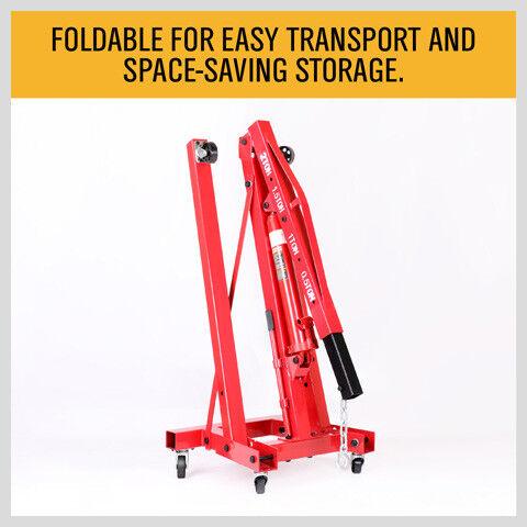 Buy Engine Crane 2 Ton Hydraulic Hoist Folding Shop Mobile Lifter Workshop Lift discounted | Products On Sale Australia