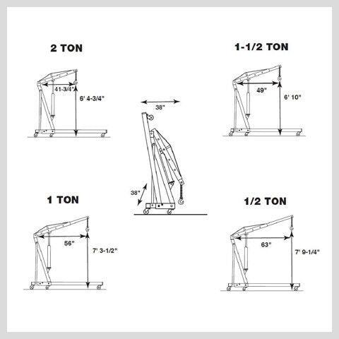 Buy Engine Crane 2 Ton Hydraulic Hoist Folding Shop Mobile Lifter Workshop Lift discounted | Products On Sale Australia