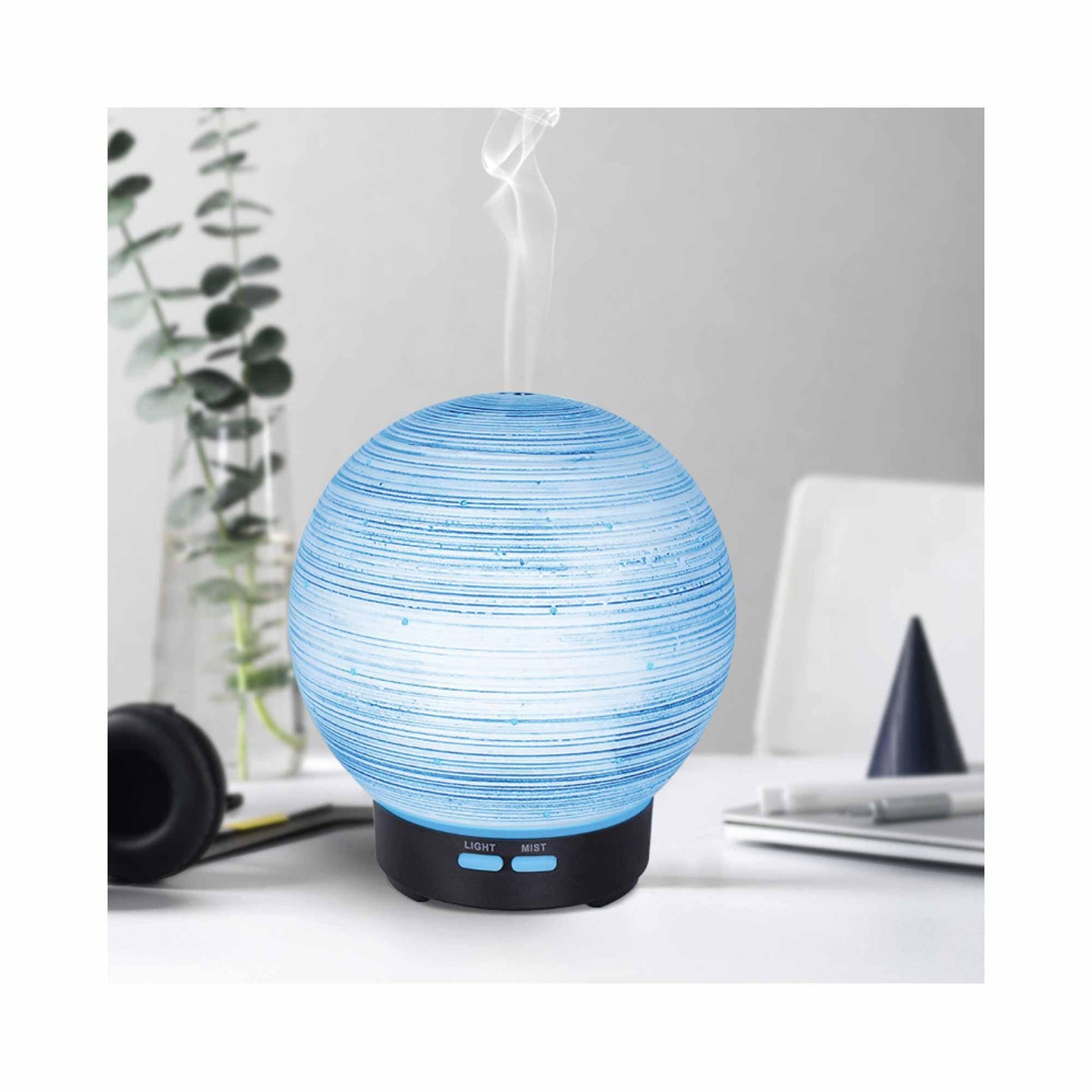 Buy Essential Oil Aroma Diffuser - 100ml Ball Aromatherapy Ultrasonic Humidifier discounted | Products On Sale Australia