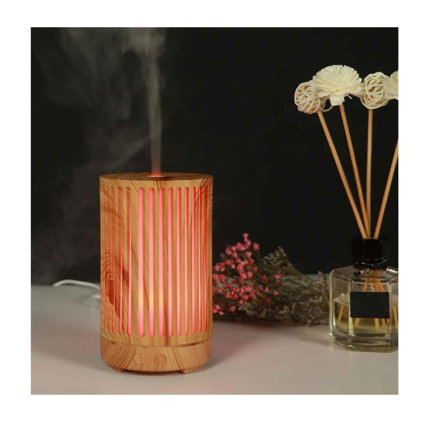 Buy Essential Oil Aroma Diffuser - 200ml Remote Cylinder Aromatherapy Air Humidifier discounted | Products On Sale Australia