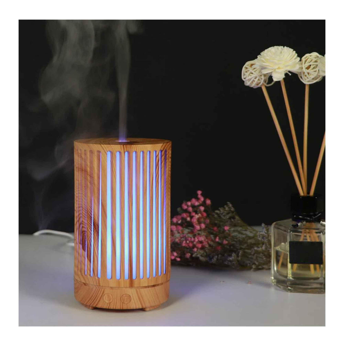 Buy Essential Oil Aroma Diffuser - 200ml Remote Cylinder Aromatherapy Air Humidifier discounted | Products On Sale Australia