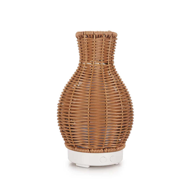 Buy Essential Oil Aroma Diffuser and Remote - 100ml Rattan Vase Mist Humidifier discounted | Products On Sale Australia