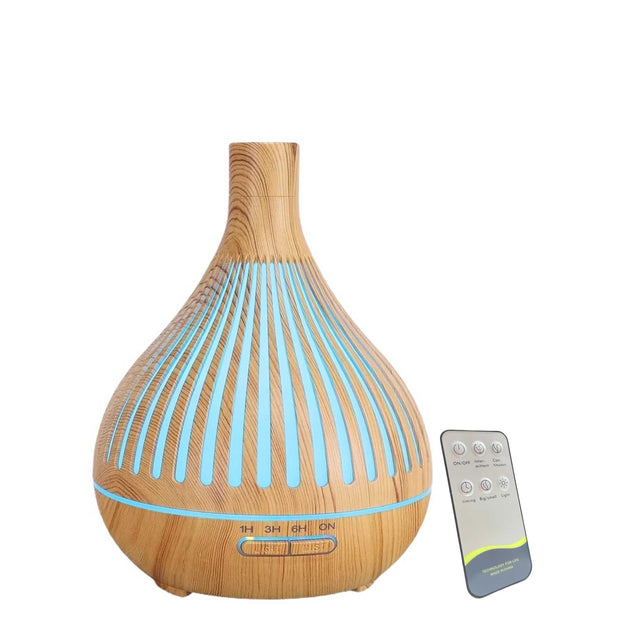 Buy Essential Oil Aroma Diffuser and Remote - 400ml Narrow Top Wood Mist Humidifier discounted | Products On Sale Australia