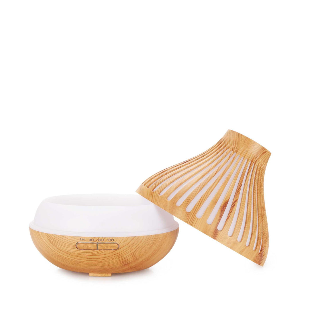 Buy Essential Oil Aroma Diffuser and Remote - 500ml Flat Top Wood Mist Humidifier discounted | Products On Sale Australia