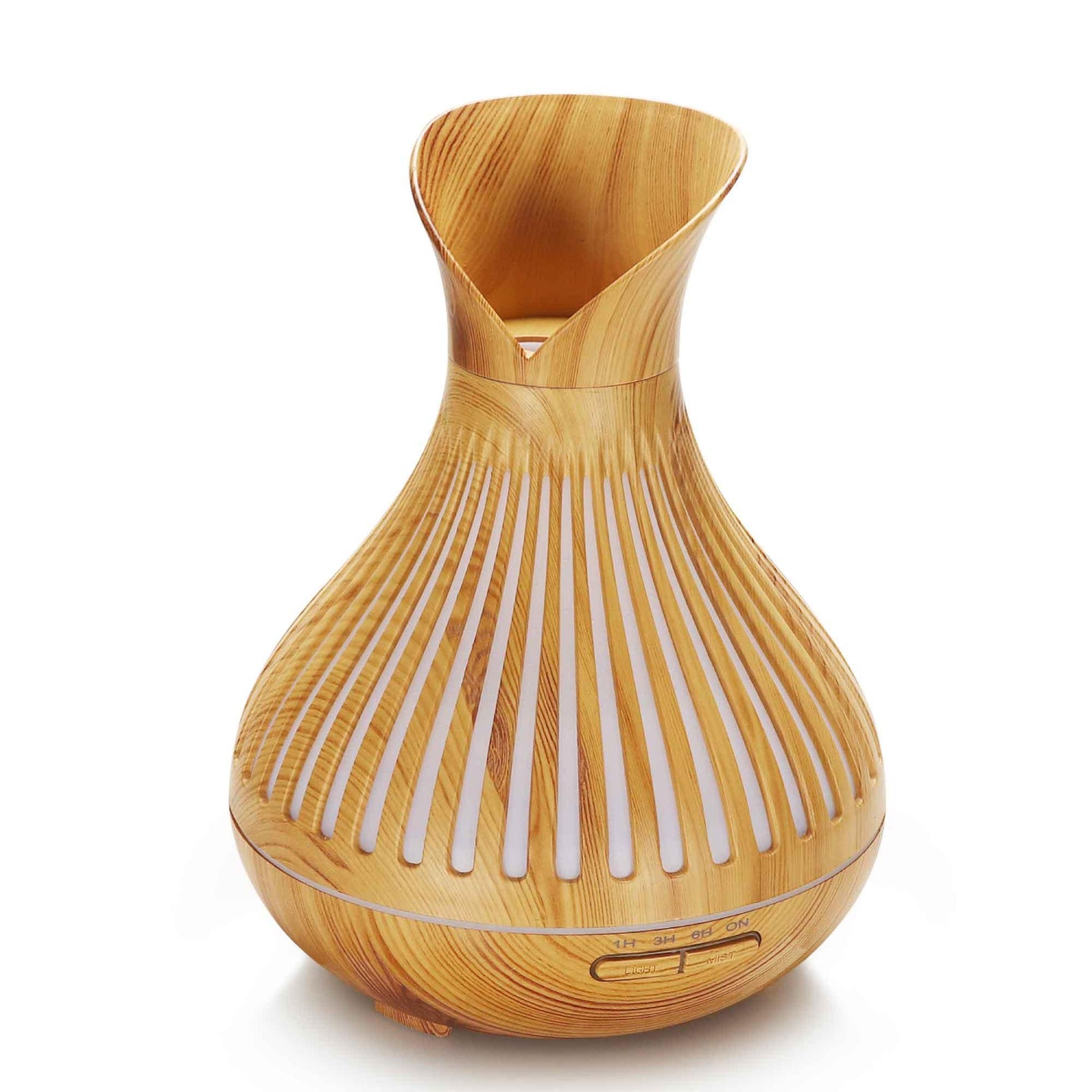 Buy Essential Oil Aroma Diffuser and Remote - 500ml Tulip Top Wood Mist Humidifier discounted | Products On Sale Australia