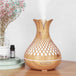 Buy Essential Oil Aroma Diffuser and Remote - 500ml Vase Flower Wood Mist Humidifier discounted | Products On Sale Australia