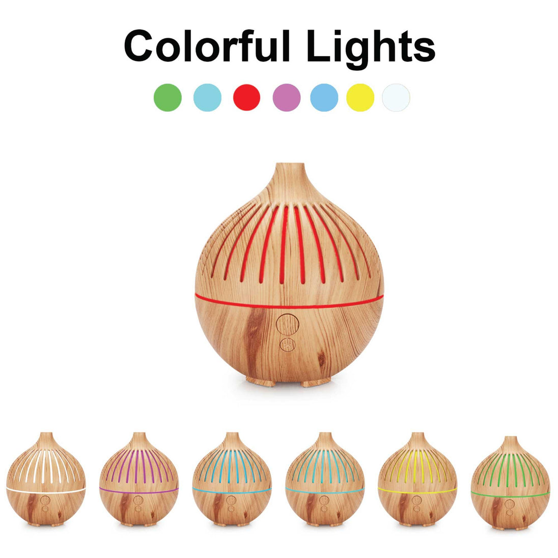 Buy Essential Oil USB Aroma Diffuser - 180ml LED Light Wood Mist Humidifier discounted | Products On Sale Australia