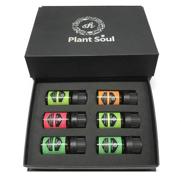Buy Essential Oils Gift Box - 6 x 10ml Bottles Gift Pack Plant Soul Oil Selection discounted | Products On Sale Australia