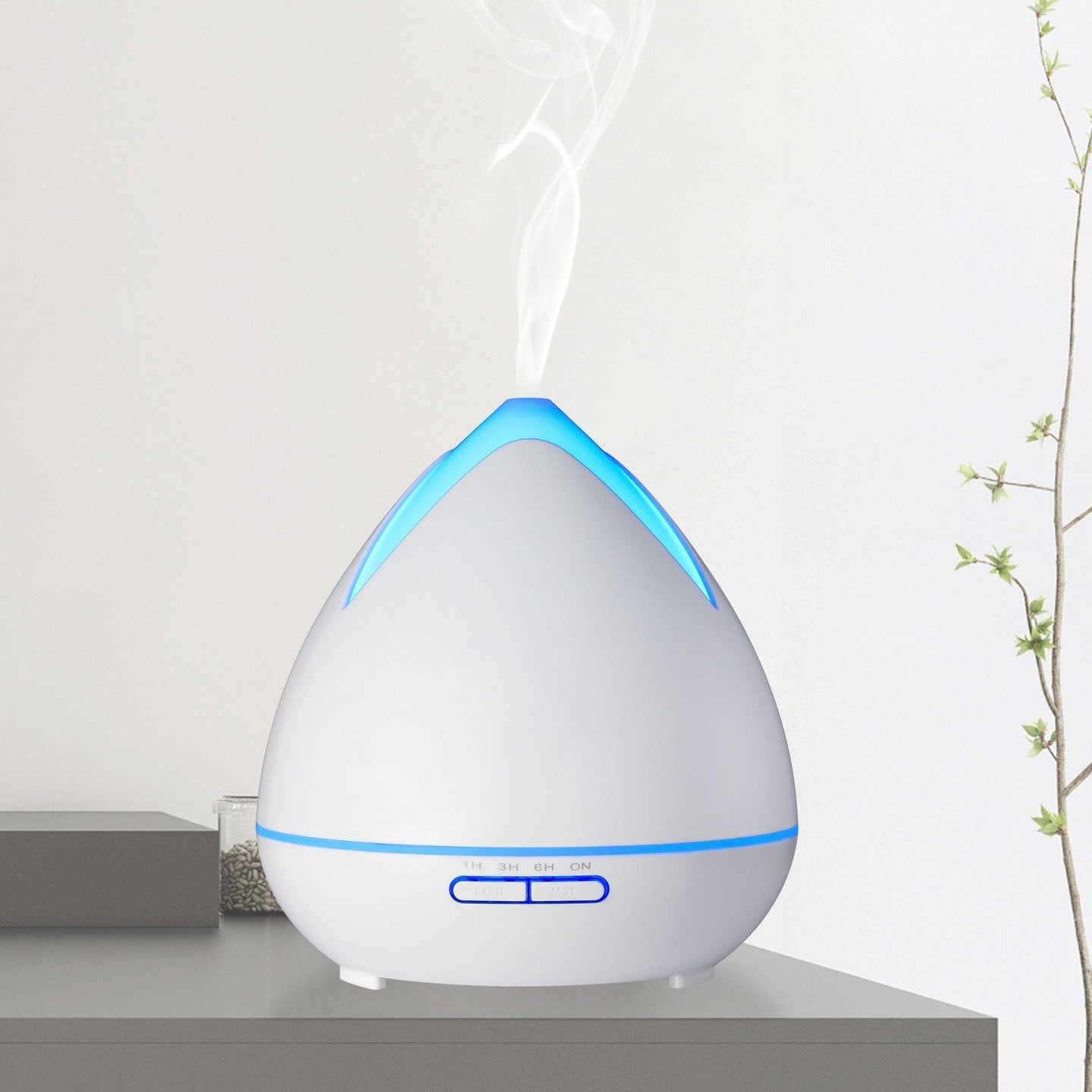 Buy Essential Oils Ultrasonic Aromatherapy Diffuser Air Humidifier Purify 400ML - White discounted | Products On Sale Australia