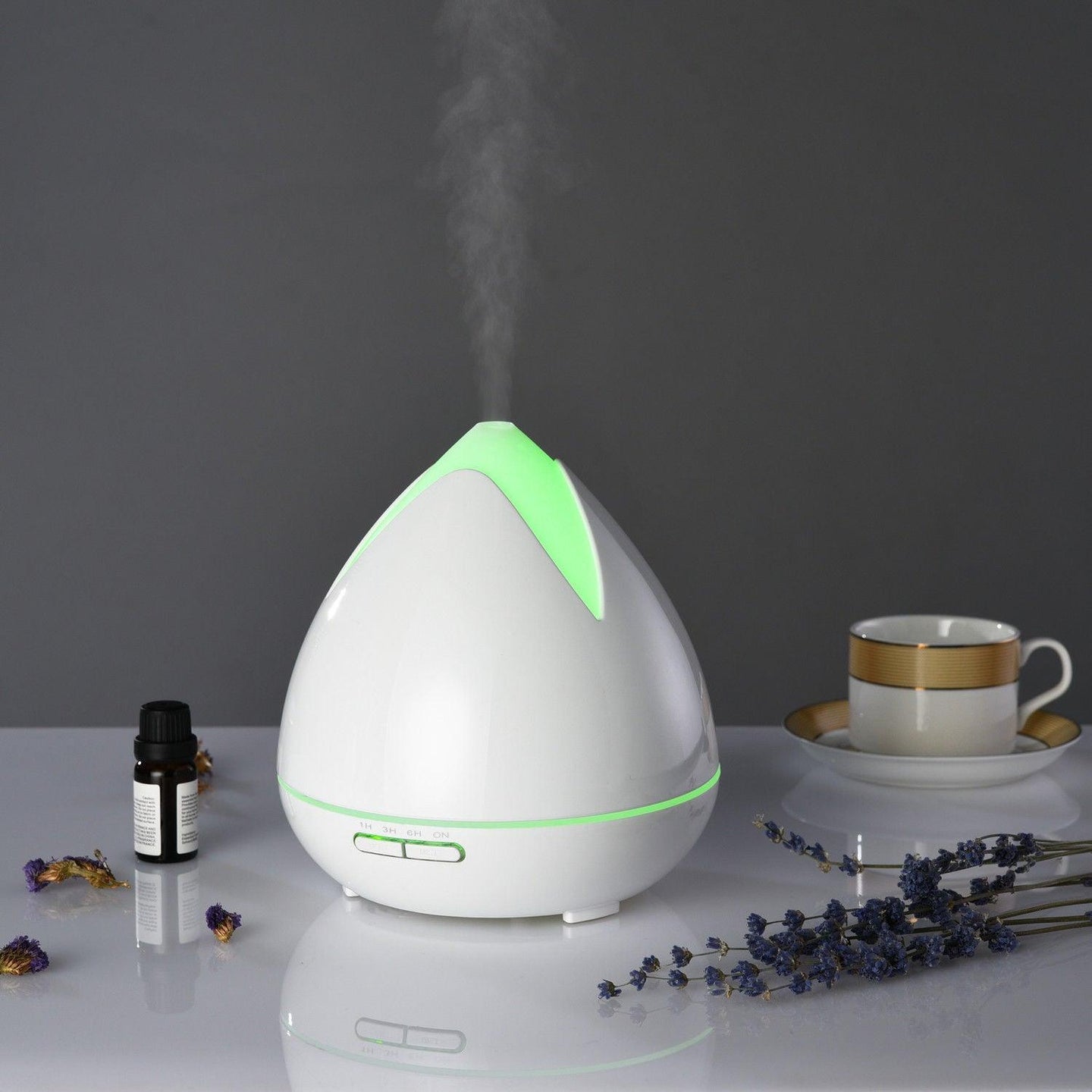 Buy Essential Oils Ultrasonic Aromatherapy Diffuser Air Humidifier Purify 400ML - White discounted | Products On Sale Australia