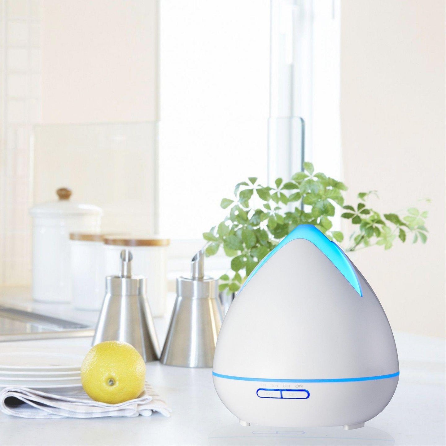 Buy Essential Oils Ultrasonic Aromatherapy Diffuser Air Humidifier Purify 400ML - White discounted | Products On Sale Australia