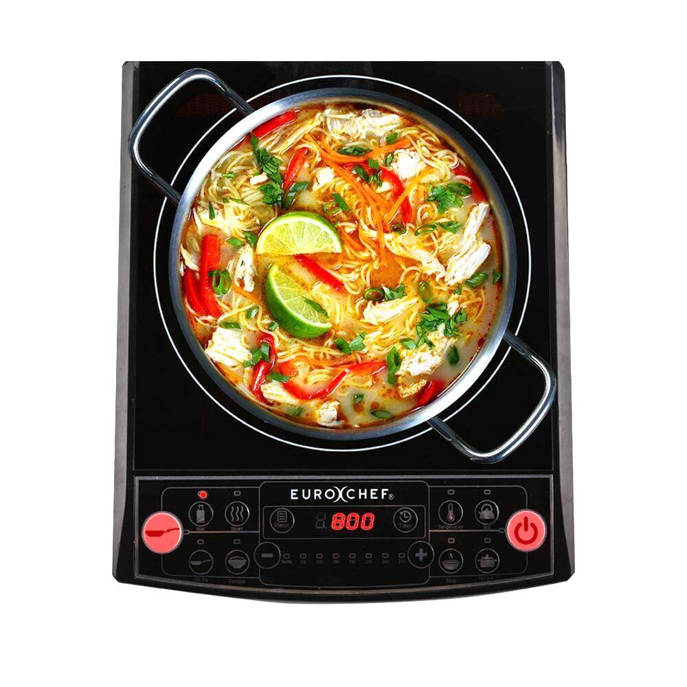 Buy EuroChef Electric Induction Portable Cooktop Ceramic Hot Plate Kitchen Cooker 10AMP discounted | Products On Sale Australia