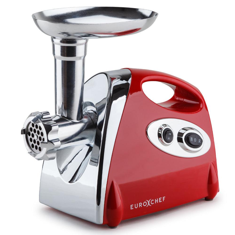 Buy EUROCHEF Electric Meat Grinder, Stainless Steel Mincer Sausage Filler Kibbe Maker, Red discounted | Products On Sale Australia