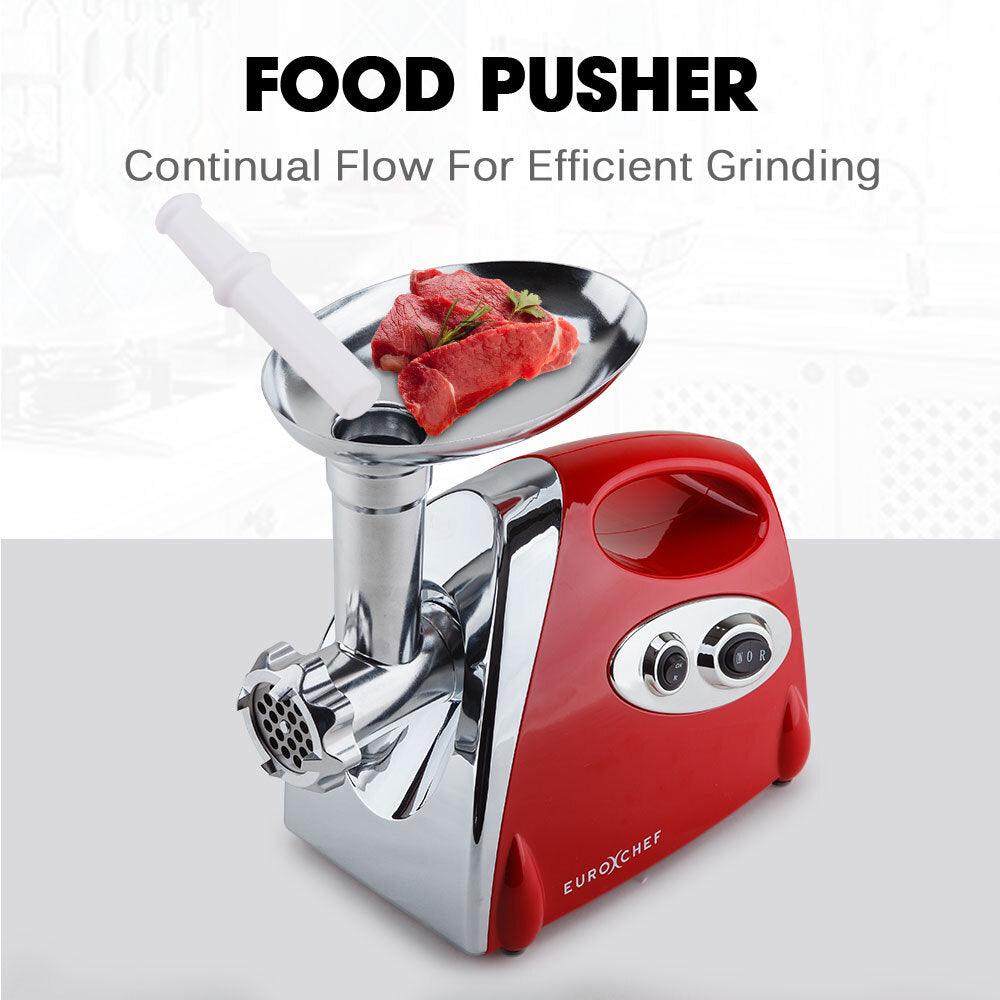 Buy EUROCHEF Electric Meat Grinder, Stainless Steel Mincer Sausage Filler Kibbe Maker, Red discounted | Products On Sale Australia