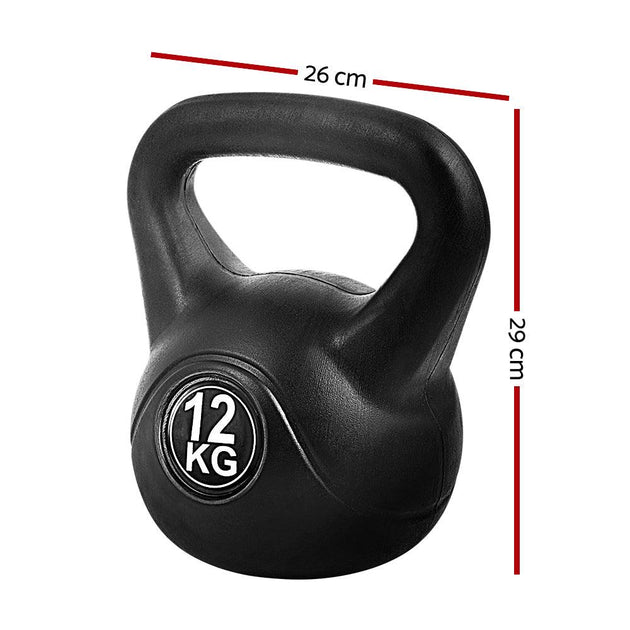 Everfit 12kg Kettlebell Set Weight Lifting Bench Dumbbells Kettle Bell Gym Home Products On Sale Australia | Sports & Fitness > Fitness Accessories Category