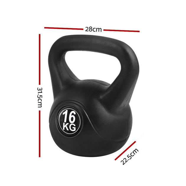 Everfit 16kg Kettlebell Set Weight Lifting Bench Dumbbells Kettle Bell Gym Home Products On Sale Australia | Sports & Fitness > Fitness Accessories Category