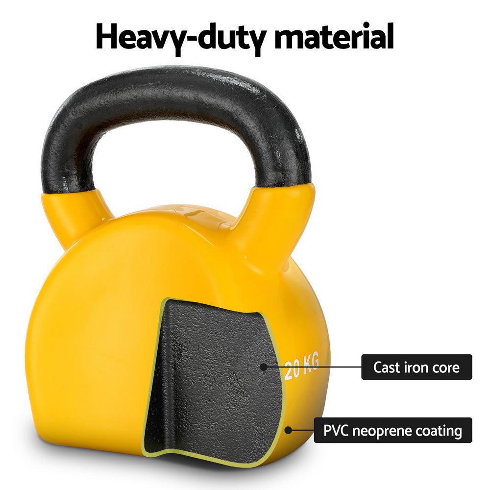 Everfit 20kg Kettlebell Set Weightlifting Bench Dumbbells Kettle Bell Gym Home Products On Sale Australia | Sports & Fitness > Exercise, Gym and Fitness Category