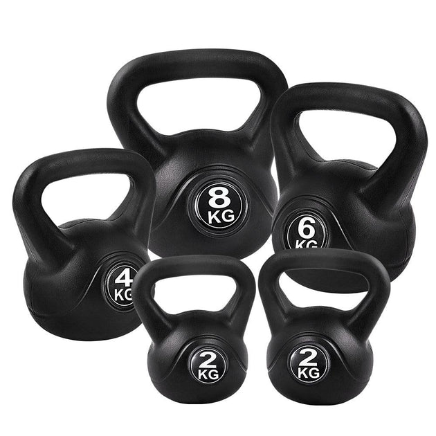 Everfit 22kg Kettlebell Set Weight Lifting Kettlebells Bench Dumbbells Gym Home Products On Sale Australia | Sports & Fitness > Fitness Accessories Category