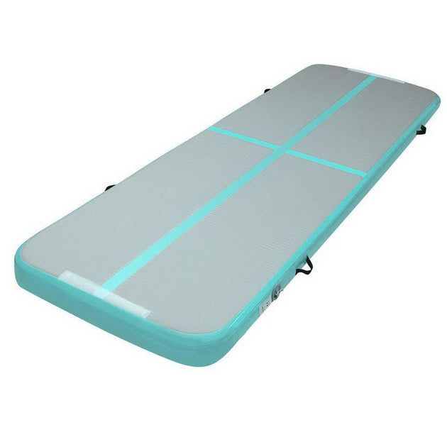 Everfit 3m x 1m Air Track Mat Gymnastic Tumbling Mint Green and Grey Products On Sale Australia | Sports & Fitness > Fitness Accessories Category
