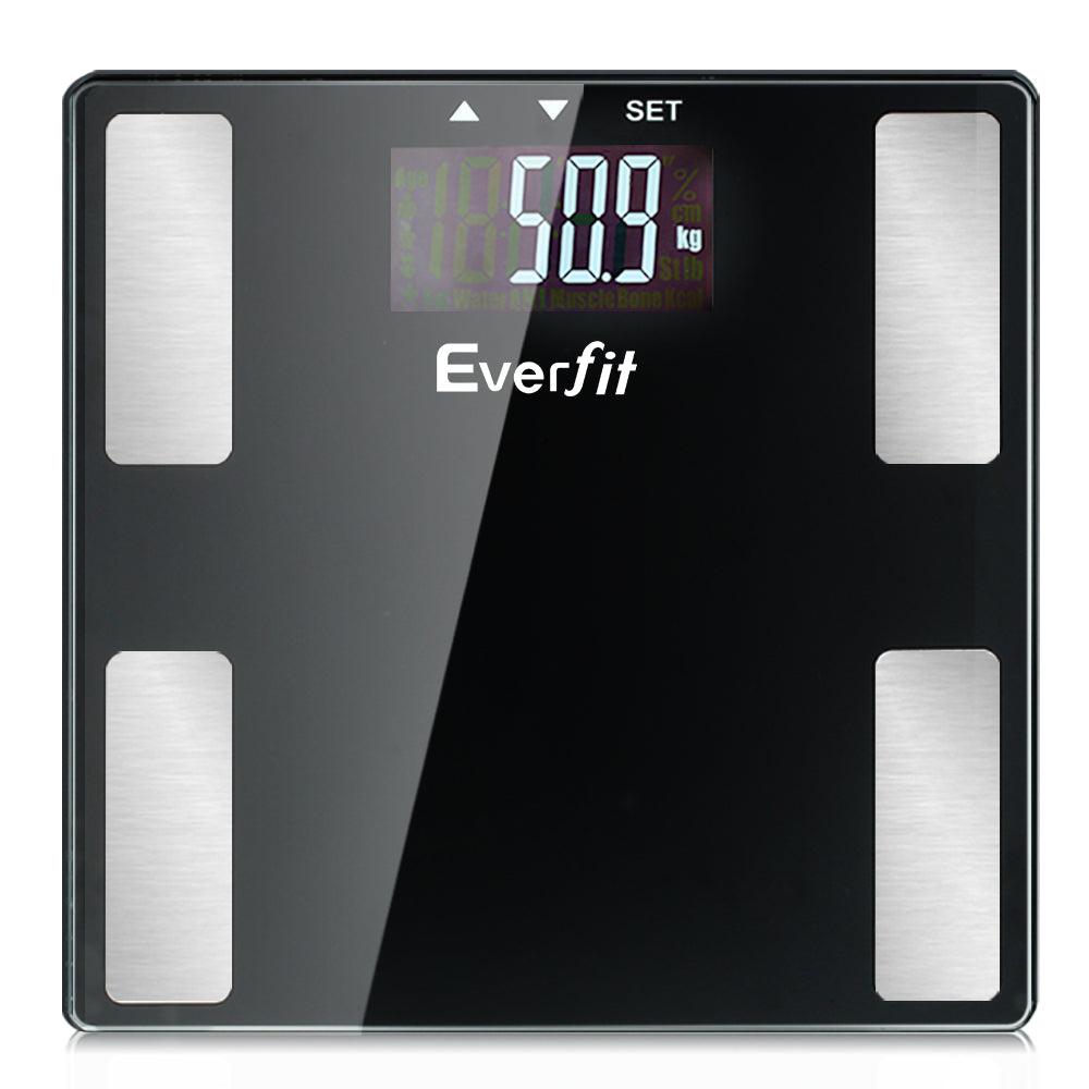 Buy Everfit Body Fat Bathroom Scale Weighing BMI Monitor Gym 180KG discounted | Products On Sale Australia