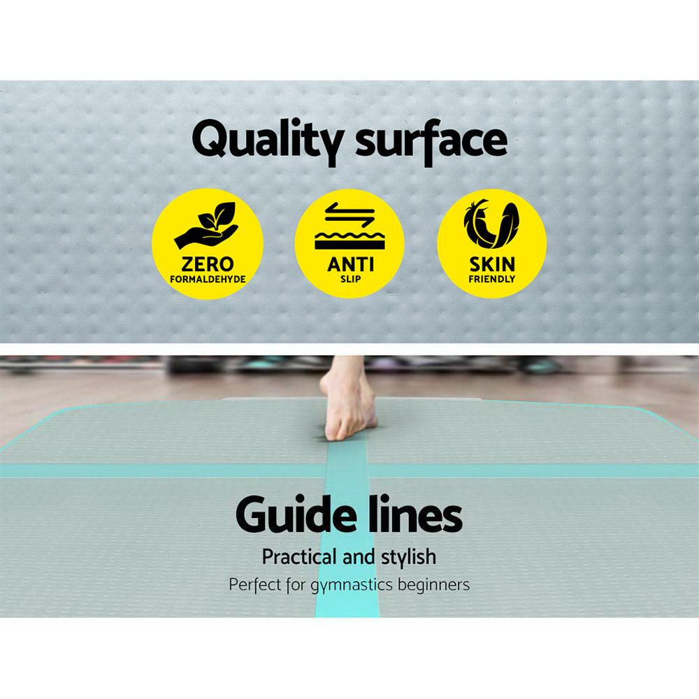 Buy Everfit GoFun 4X1M Inflatable Air Track Mat Tumbling Floor Home Gymnastics Green discounted | Products On Sale Australia