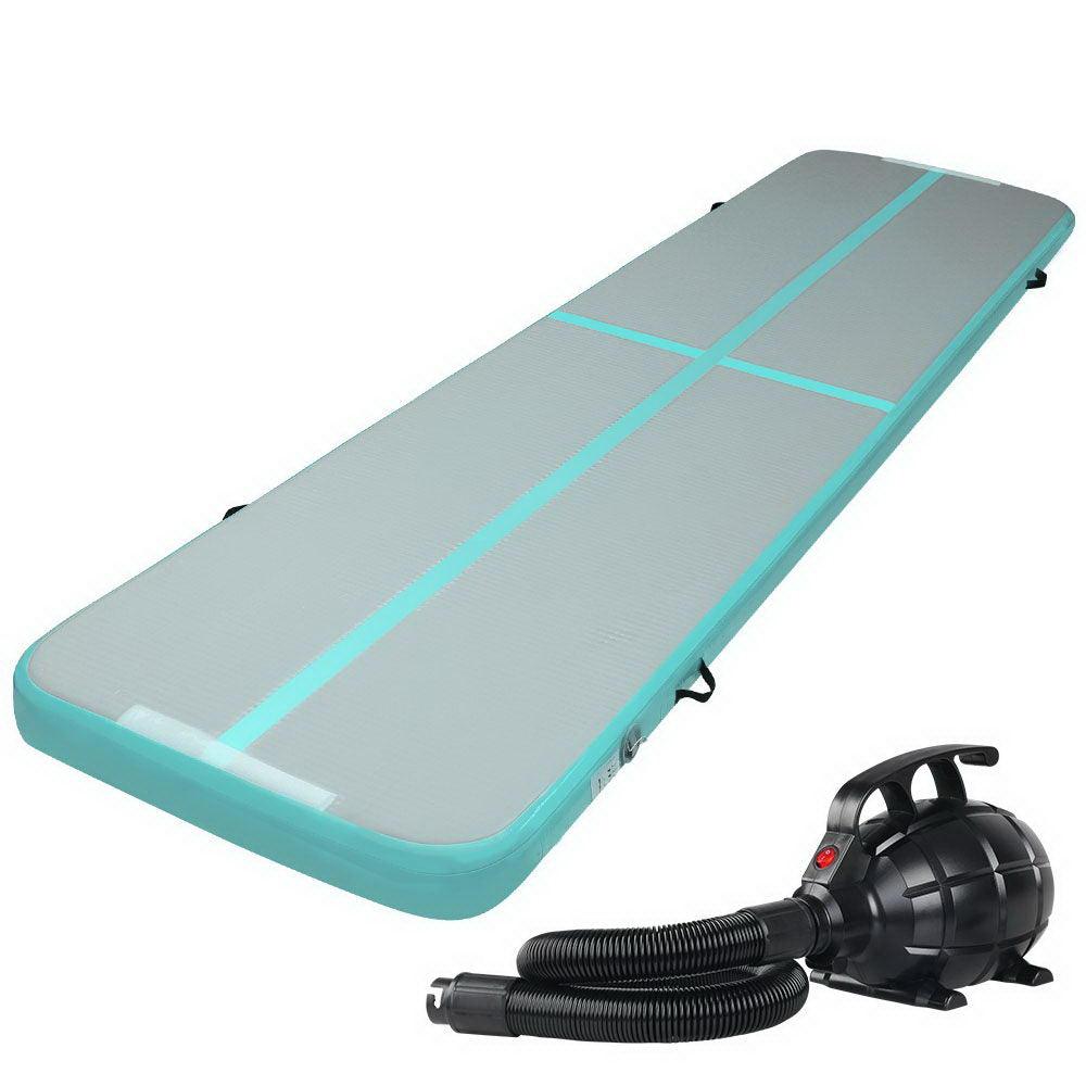 Buy Everfit GoFun 4X1M Inflatable Air Track Mat with Pump Tumbling Gymnastics Green discounted | Products On Sale Australia