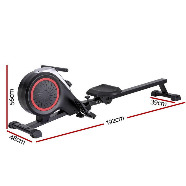 Buy Everfit Rowing Machine 16 Levels Foldable Magnetic Rower Gym Cardio Workout | Products On Sale Australia