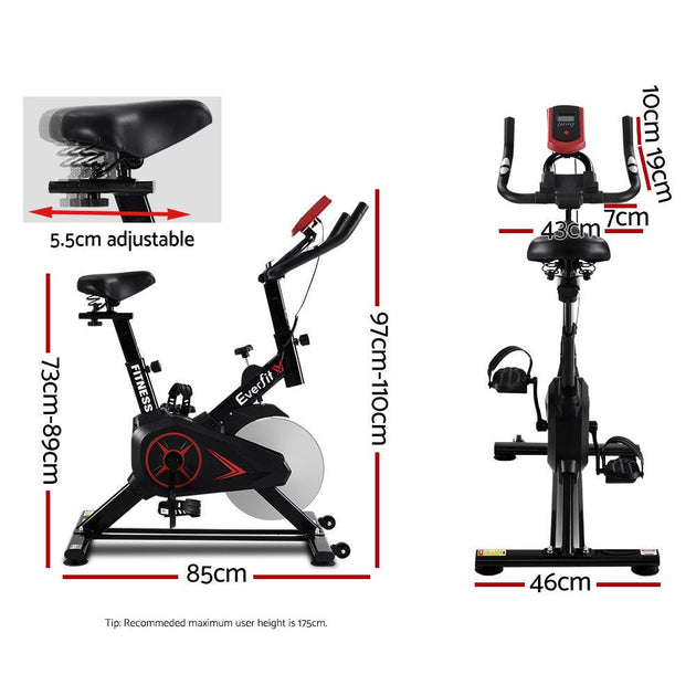 Everfit Spin Bike Exercise Bike Flywheel Cycling Home Gym Fitness Machine Products On Sale Australia | Sports & Fitness > Fitness Accessories Category