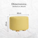 Buy Fabric Ottoman Round Wooden Leg Foot Stool - MUSTARD YELLOW discounted | Products On Sale Australia