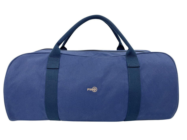 Buy FIB Barrell Duffle Bag Travel Cotton Canvas Sports Luggage - Blue | Products On Sale Australia