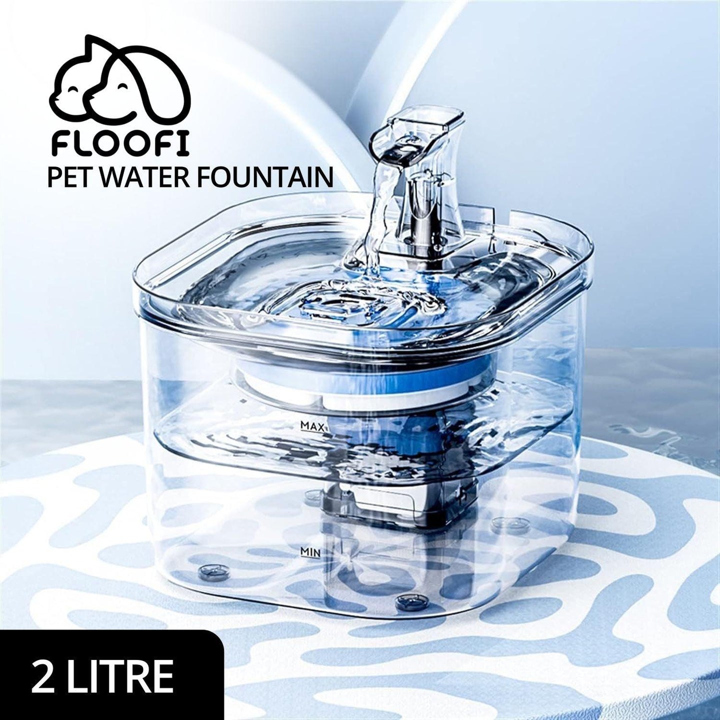 Buy FLOOFI 2L Pet Water Fountain for Cats and Small Dogs discounted | Products On Sale Australia