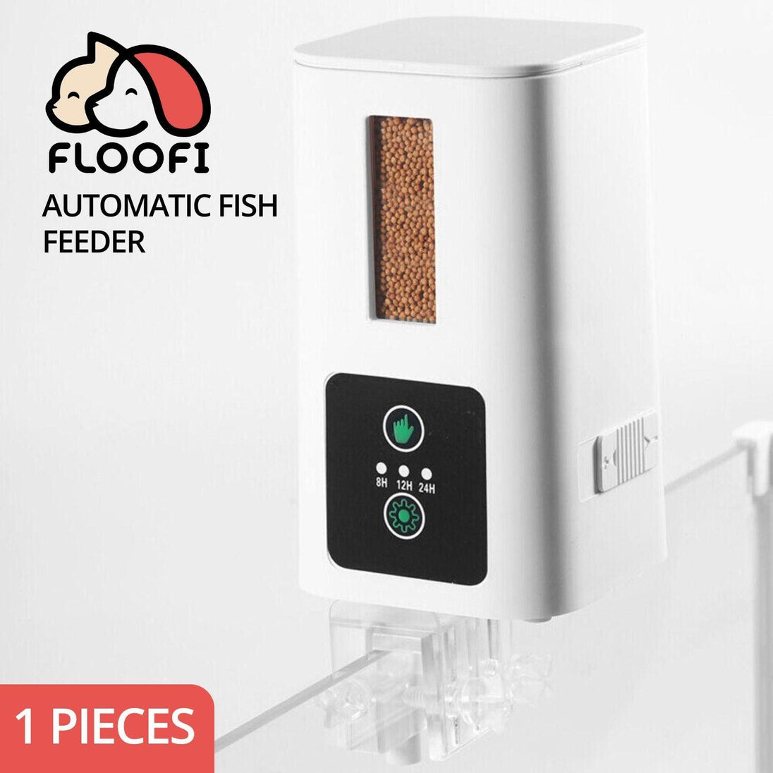 Buy FLOOFI 400ML Automatic Fish Feeder (White) discounted | Products On Sale Australia